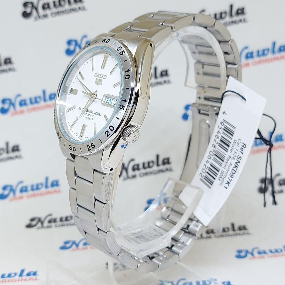 Seiko 5 Snkd97k1 Automatic White Dial | Jam Pria Snkd97