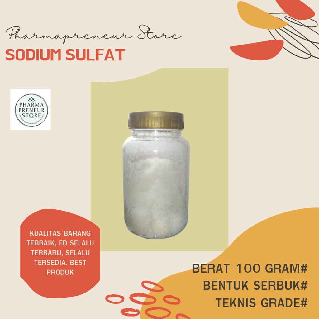 SODIUM SULFATE / NATRIUM SULFAT / NA2SO4 100 GRAM BEST QUALITY TEKNIS GRADE