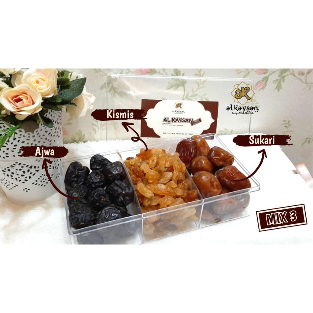 

Kurma MIX AK 3 (ajwa, kismis, sukari) 450gr