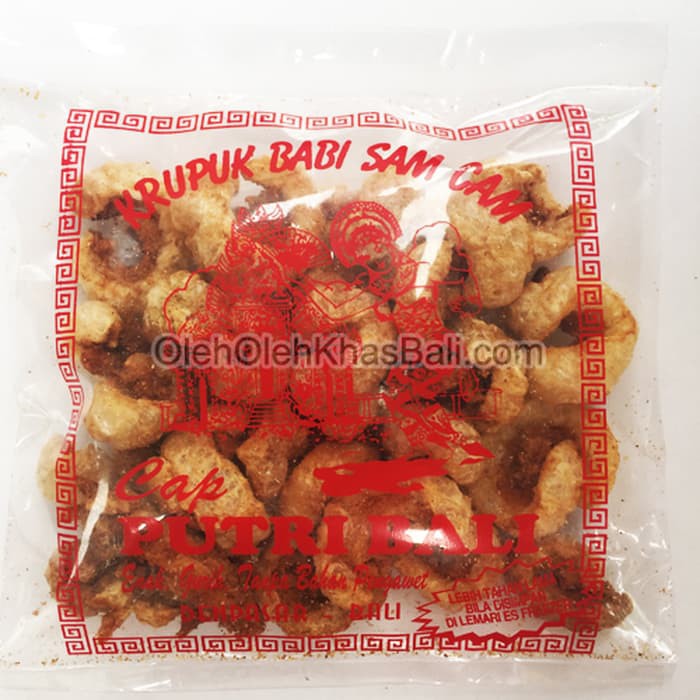 

Krupuk Kulit Babi (Rambak) Sam Cam / Kulit Biasa cap Putri Bali - 70gr