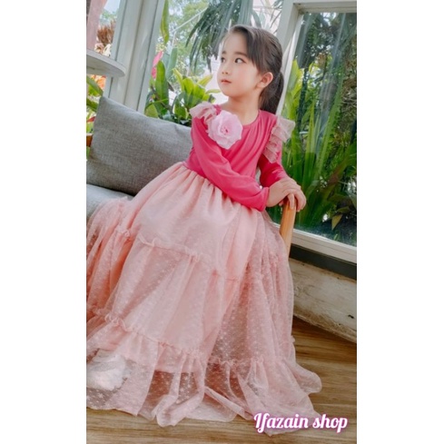 gamis Maudy star gamis tutu dres tile anak dan dewasa gamis syar'i muslimah bisa cod