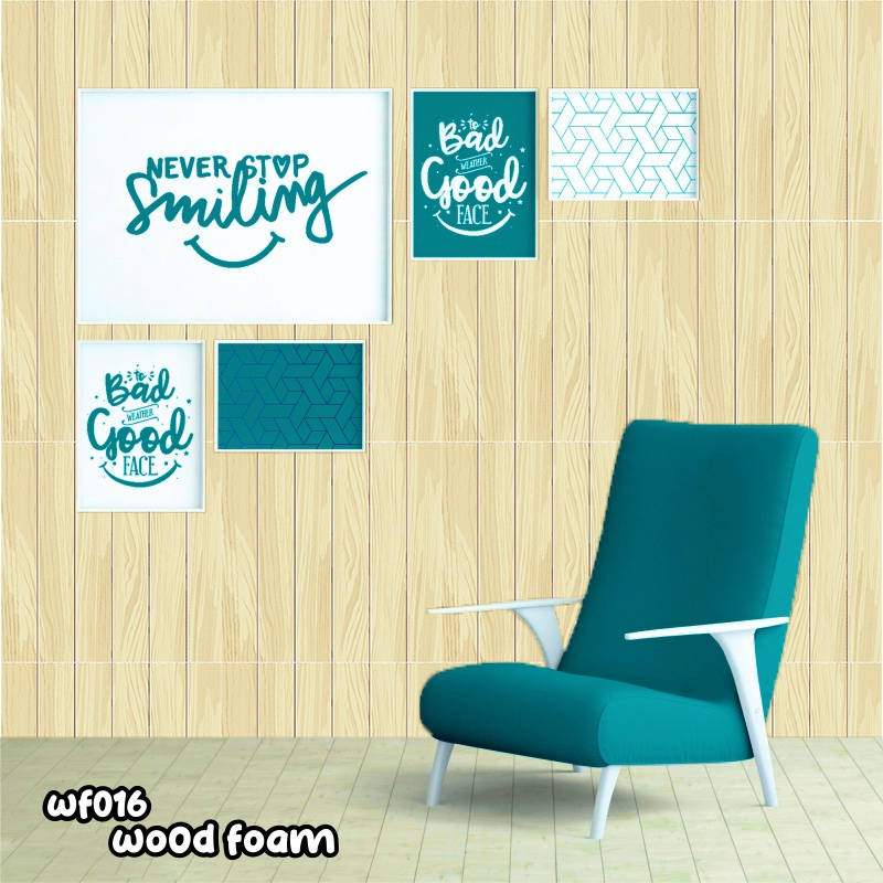 Wallpaper Dinding motif kayu wallfoam 3D Dekorasi estetik duniarumah88