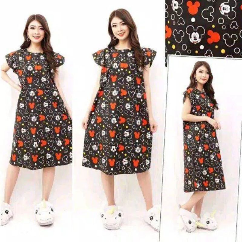 [Fashion Wanita] DASTER PIYAMA karakter lucu kancing depan baju tidur motif kartun | murah terlaris