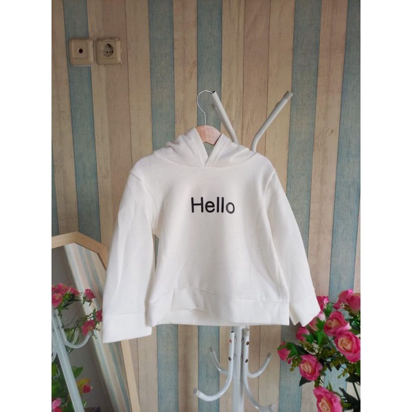 HOODIE ANAK JEKET ANAK MOTIF HELLO DAN UNICORN UNTUK ANAK UMUR 1 SAMPAI 5 TAHUN KUALITAS TERBAIK