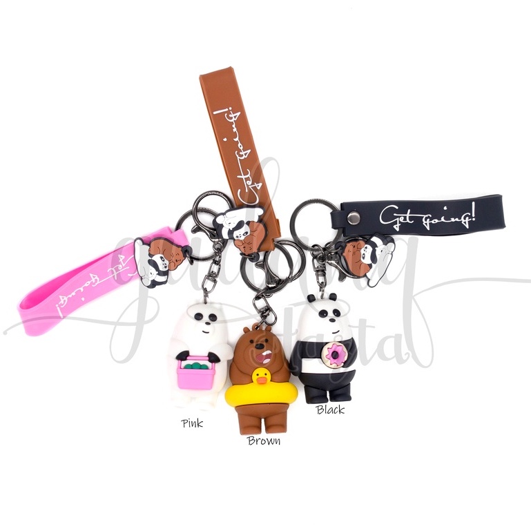 Gantungan Kunci Karakter Panda Bear Summer Keychain Lucu Ganci GH 302154