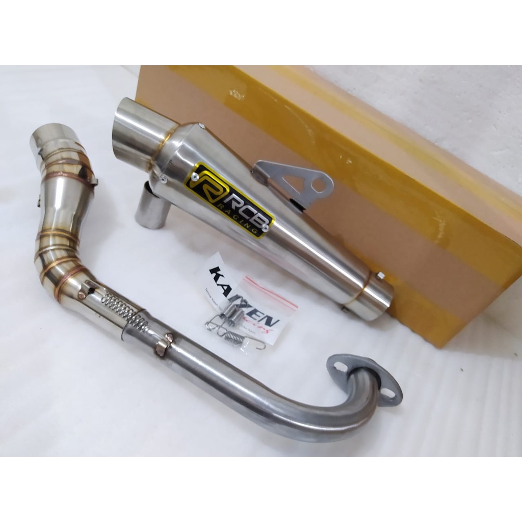 Knalpot RCB Fullset Pnp Supra X 110 125 Helm in Astrea Grand C70 Blade Karisma Absolute Revo Fit New