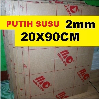 

Acrylic - Akrilik Putih Susu - Marga Cipta tebal 2mm ukuran 20x90cm