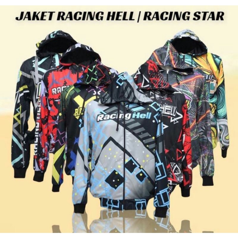 JAKET RACING HELL | JAKET RACING STAR FULL PRINTING