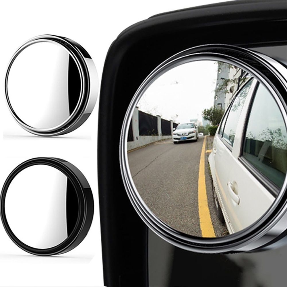 1pcs/2pcs 360-derajat Sudut Lebar Rotasi Yang Dapat Disesuaikan Putaran Barang Mobil Car Spion Blind Spot Mirror Tahan Air 360dipergian Untuk SUV Mobil Truk Van Parkir Aksesoris Mobil