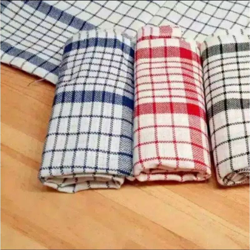 Serbet/ lap tangan bahan sedang motif kotak kotak 55x55