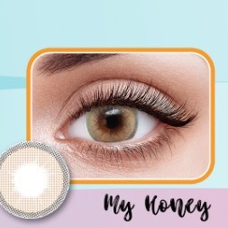 SOFTLENS MINUS DAN NORMAL OMEGA MY COLORS HONEY 15mm (0.00 sd -6.00) GRATIS TEMPAT SOFLEN