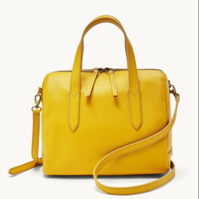 Fossil Sidney Satchel Golden Yellow
