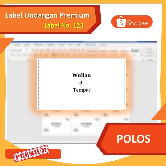 

Label Undangan Polos PREMIUM No.121
