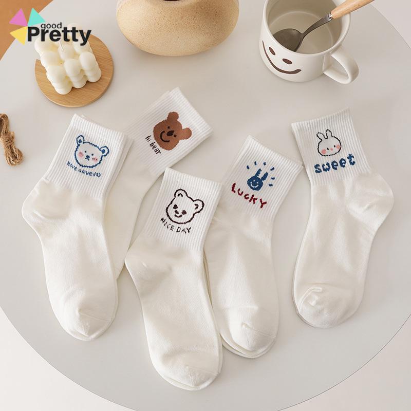 Beruang Medium Tube Kaus Kaki Kaus Kaki Katun Lucu Kaus Kaki Musim Panas Kaus Kaki Tipis - PD
