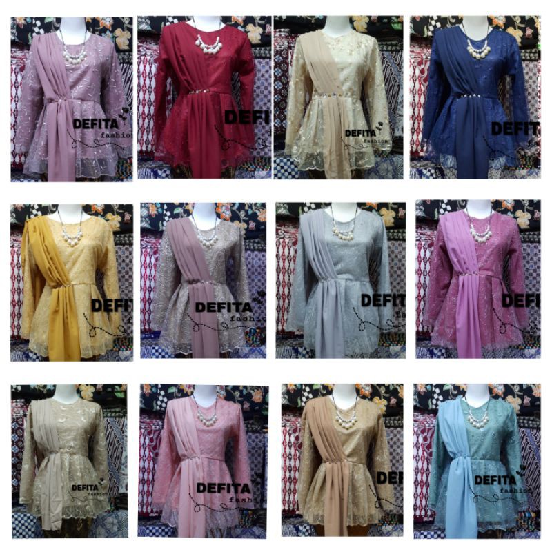 PROMO &quot; set kebaya slendang M-XXL ( ATASAN + ROK ) kebaya wisuda | kebaya kondangan | kebaya lamaran