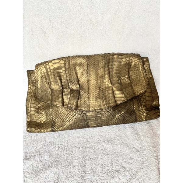 Preloved PL tas clutch snake skin kulit ular