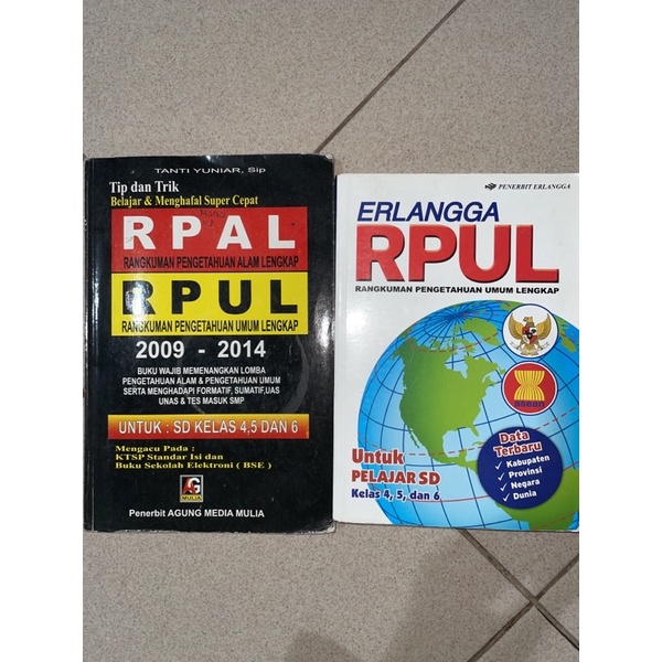 buku RPAL RPUL rangkuman pengetahuan umum/alam lengkap untuk sd sekolah dasar erlangga
