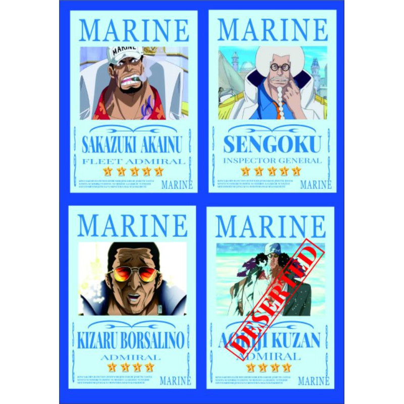 POSTER MARINE ONE PIECE A4