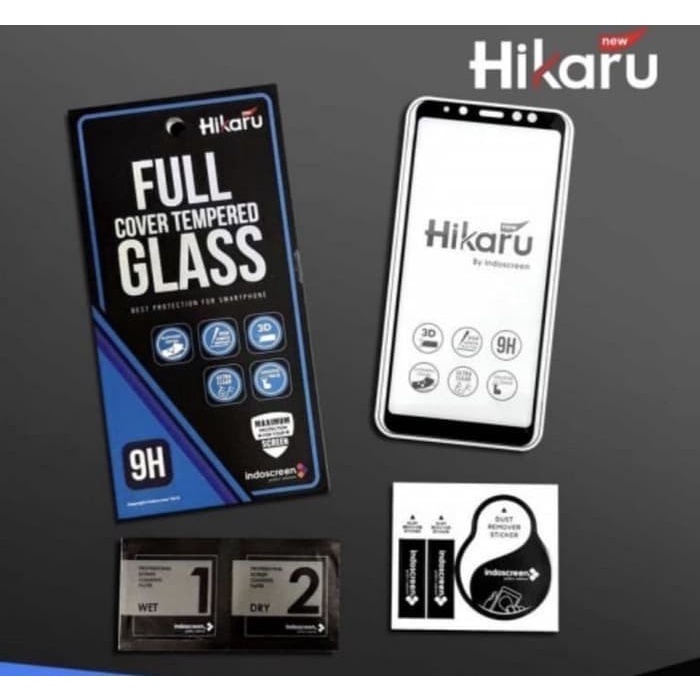 Vivo Y01 Y15S Hikaru Premium Full Cover Tempered Glass Anti Gores Full Cover White_Cell