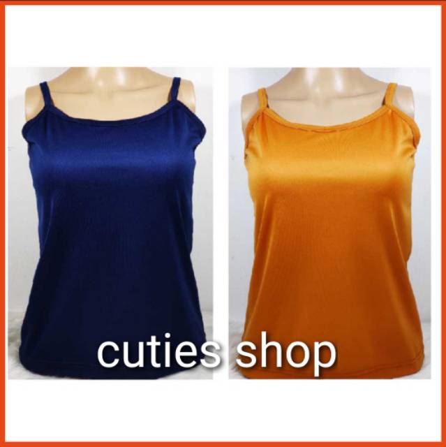 TANK TOP wanita - polos- warna natural - tali kecil