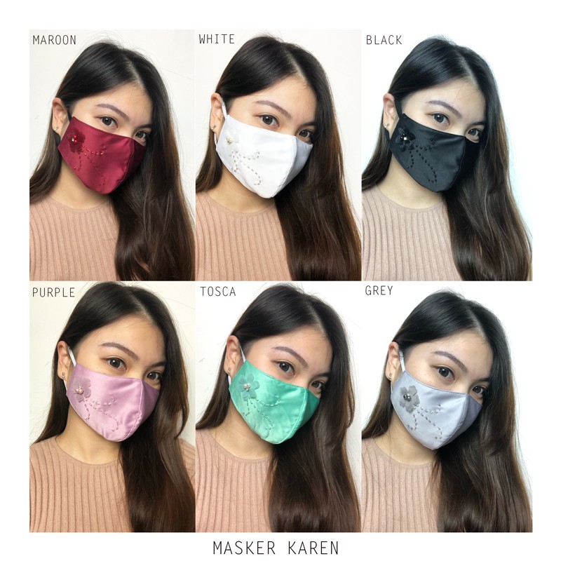 MASKER KAREN / MASKER KONDANGAN / MASKER PESTA / MASKER KAIN / MASKER MANIK