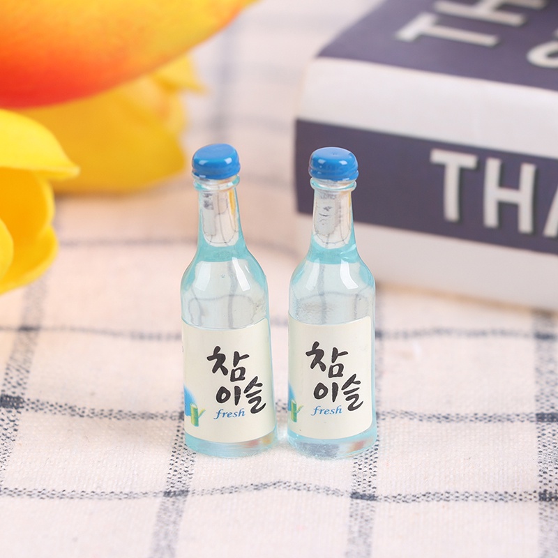 10pcs Miniatur Botol Wine / Bir Bahan Resin Skala 1: 12 Untuk Rumah Boneka