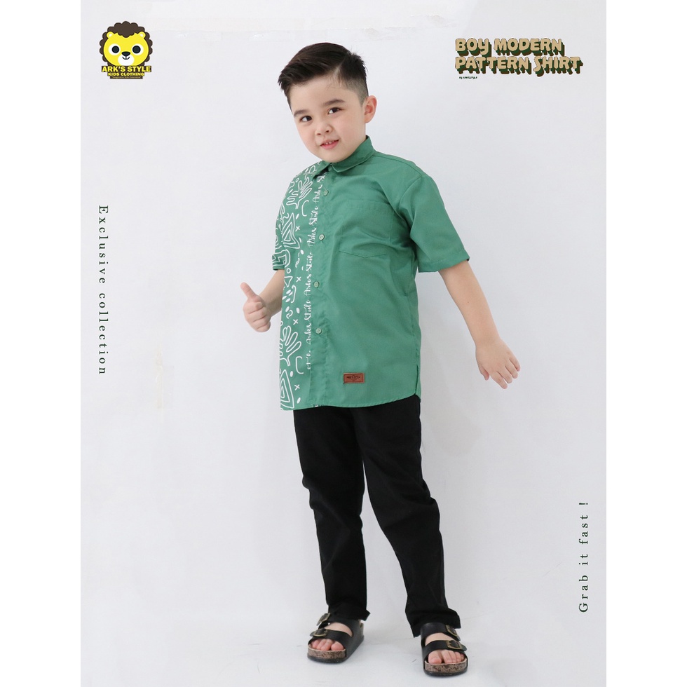 SETELAN Kemeja batik dan celana anak anak by arks style  modern pattern style| DUO KRUCILS