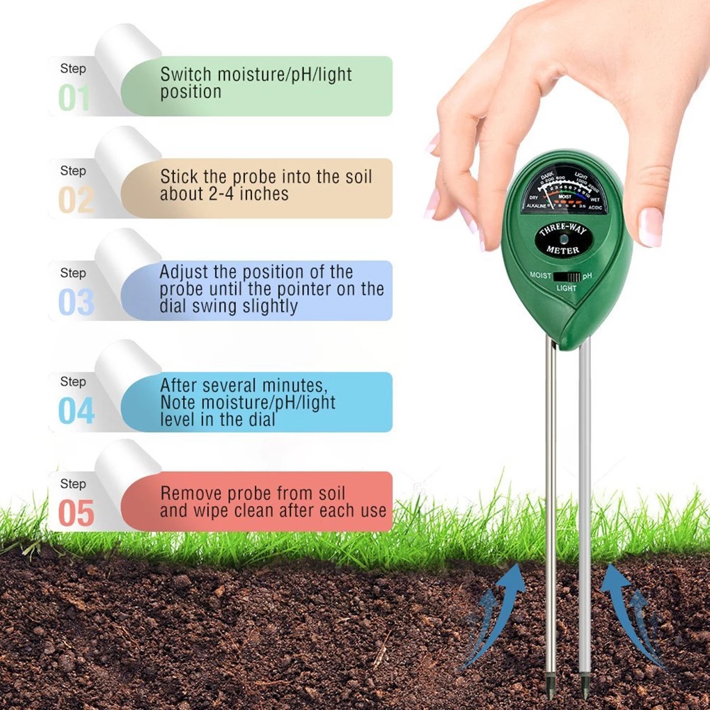 COD 3/4 IN 1 Soil Analyzer Tanah Tester Meter Moisture Meter PH Meter Sunlight Meter Suhu Alat Ukur