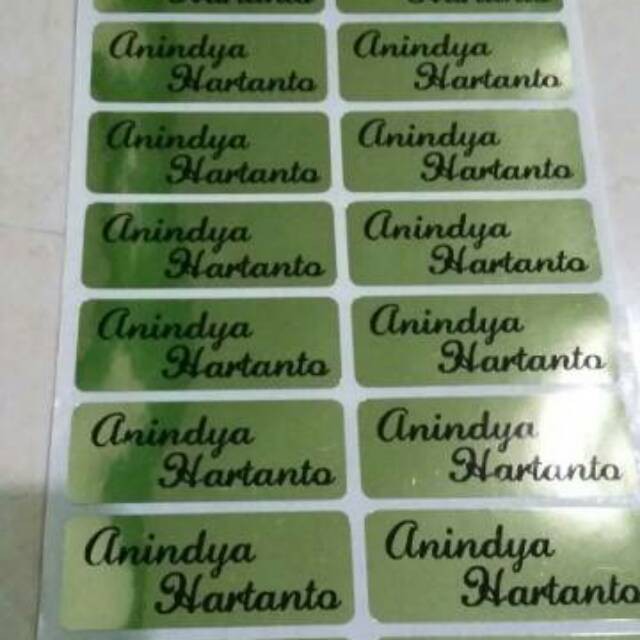 

Gold Label nama sticker label name waterproof