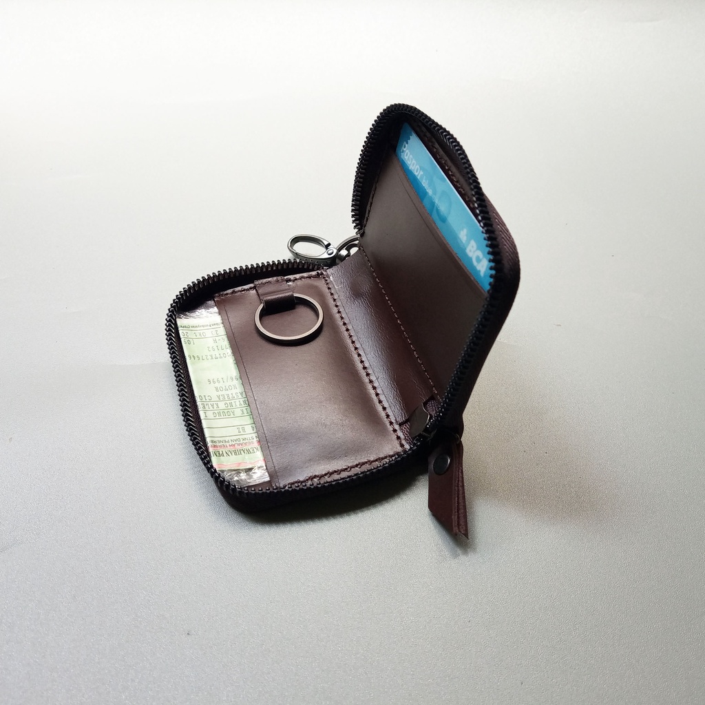 Dompet Stnk Mobil Kulit Full Gantungan Kunci Keyless [ Kulit Asli ] Brown