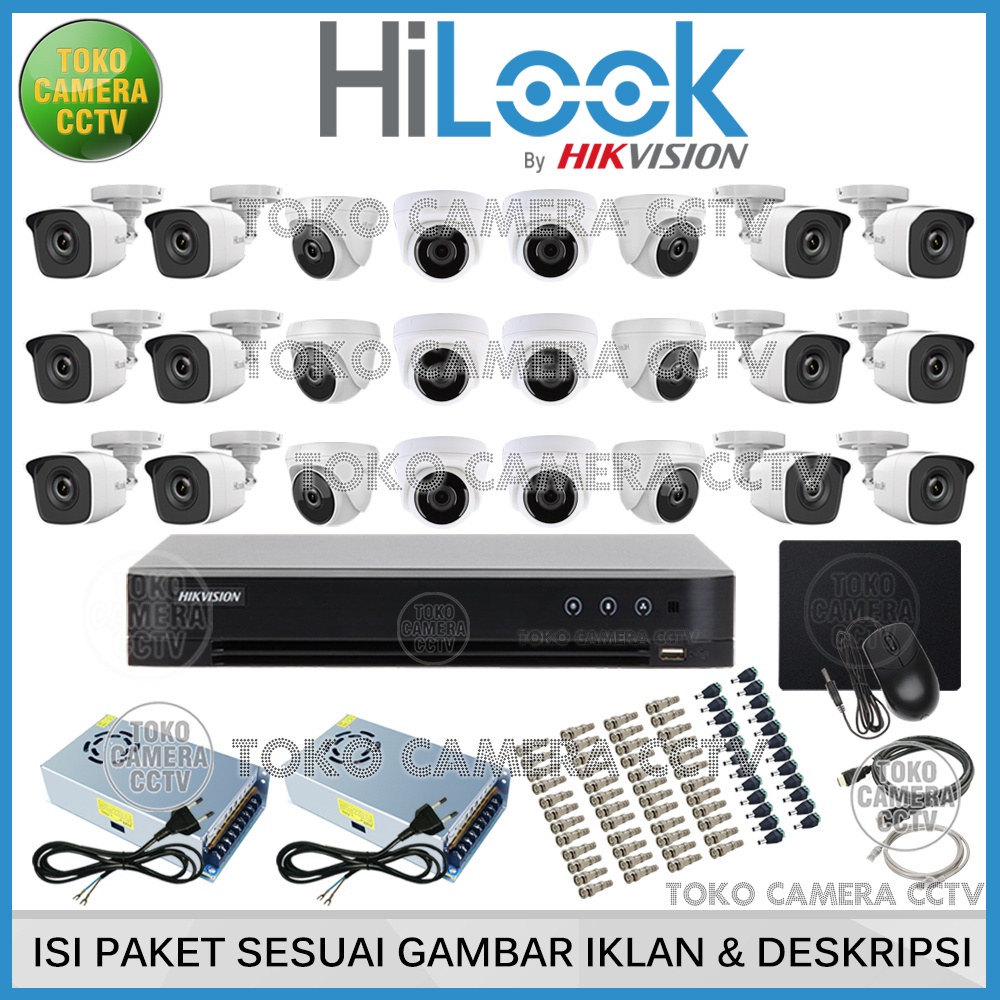 PAKET CCTV HILOOK 2MP 32 CHANNEL 24 KAMERA