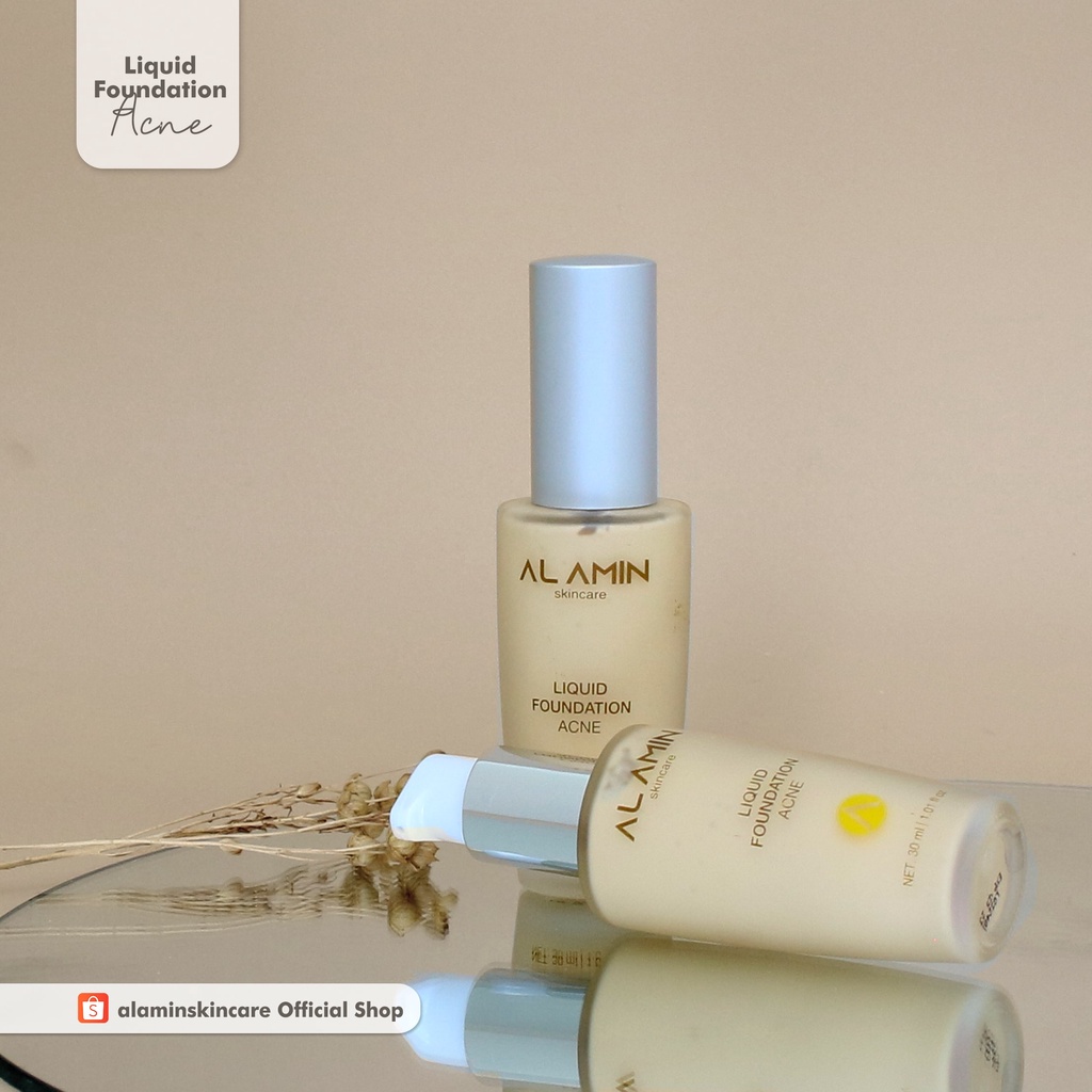 Alamin Liquid Foundtion Acne  | Base Makeup/Kulit Berjerawat/Bekas/Jerawat/ToneUP  |