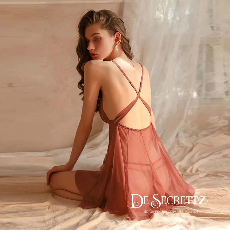 DeSecrettz TAMARA Baju Tidur Wanita Dewasa Sexy, Includes Lingerie Sexy Dress and G String, Bahan Premium Polyester , Adem Di Kulit, Baju Haram Sexy, Baju Dinas Depan Suami-1