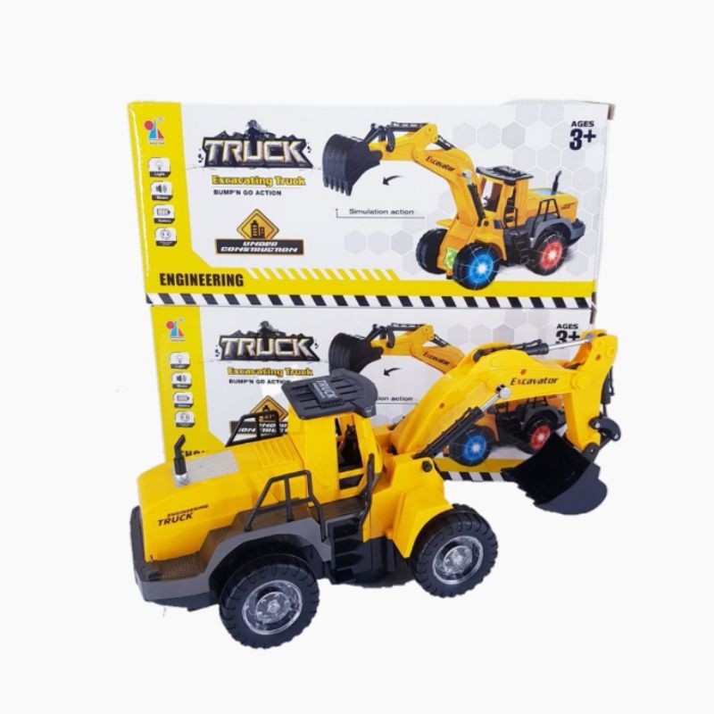 MAINAN TRUCK BEKO EXCAVATOR BUMP&amp;GO