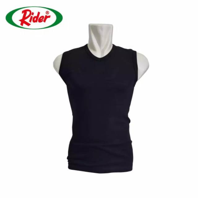 TANKTOP Pria RIDER SPORT R 227 BW Hitam  Sleeveless  Crew Neck