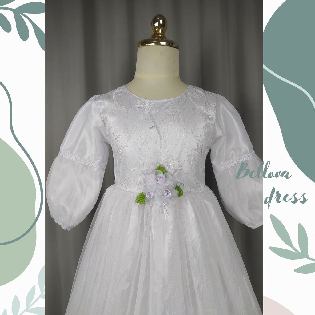 Dres Anak Perempuan Gaun Gereja Bocah Cewek Terbaru Hadiah Kado Baju Pesta 2025 Umur 3-14Tahun Korea