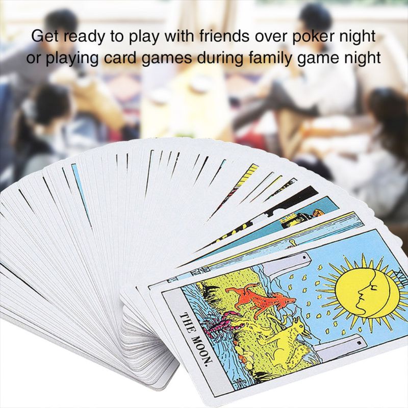 Mary 78pcs Kartu Tarot Deck Rider Dengan Manual Bahasa Inggris Lucu Future Telling Astrologi