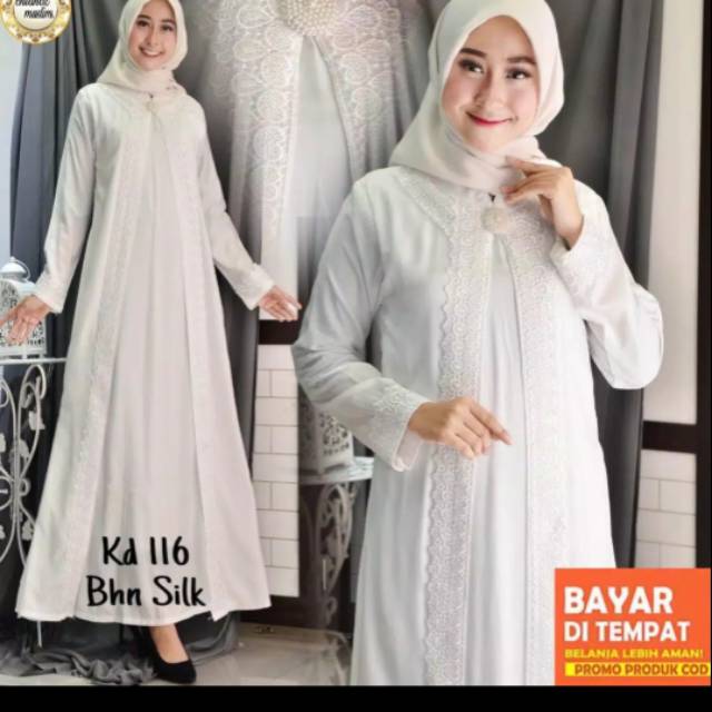 Gamis putih lebaran , haji