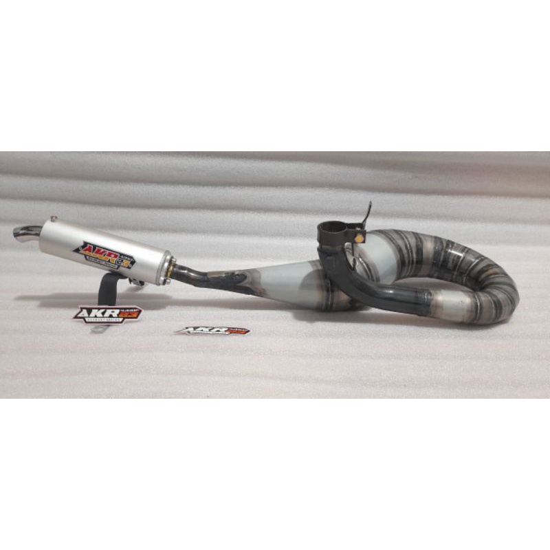 KNALPOT VESPA RACING KANAN GALVANIS SILINCER ALMUNIUM/ALLOY AKR