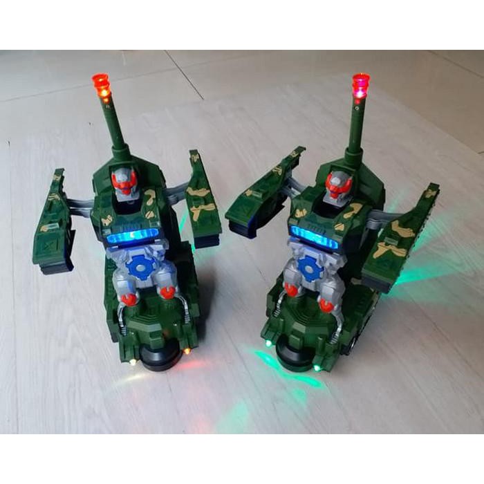 TOYS MAINAN MOBIL ROBOT COMBAT WAR TANK DEFORMATION MILITARY WAR TANK BESAR