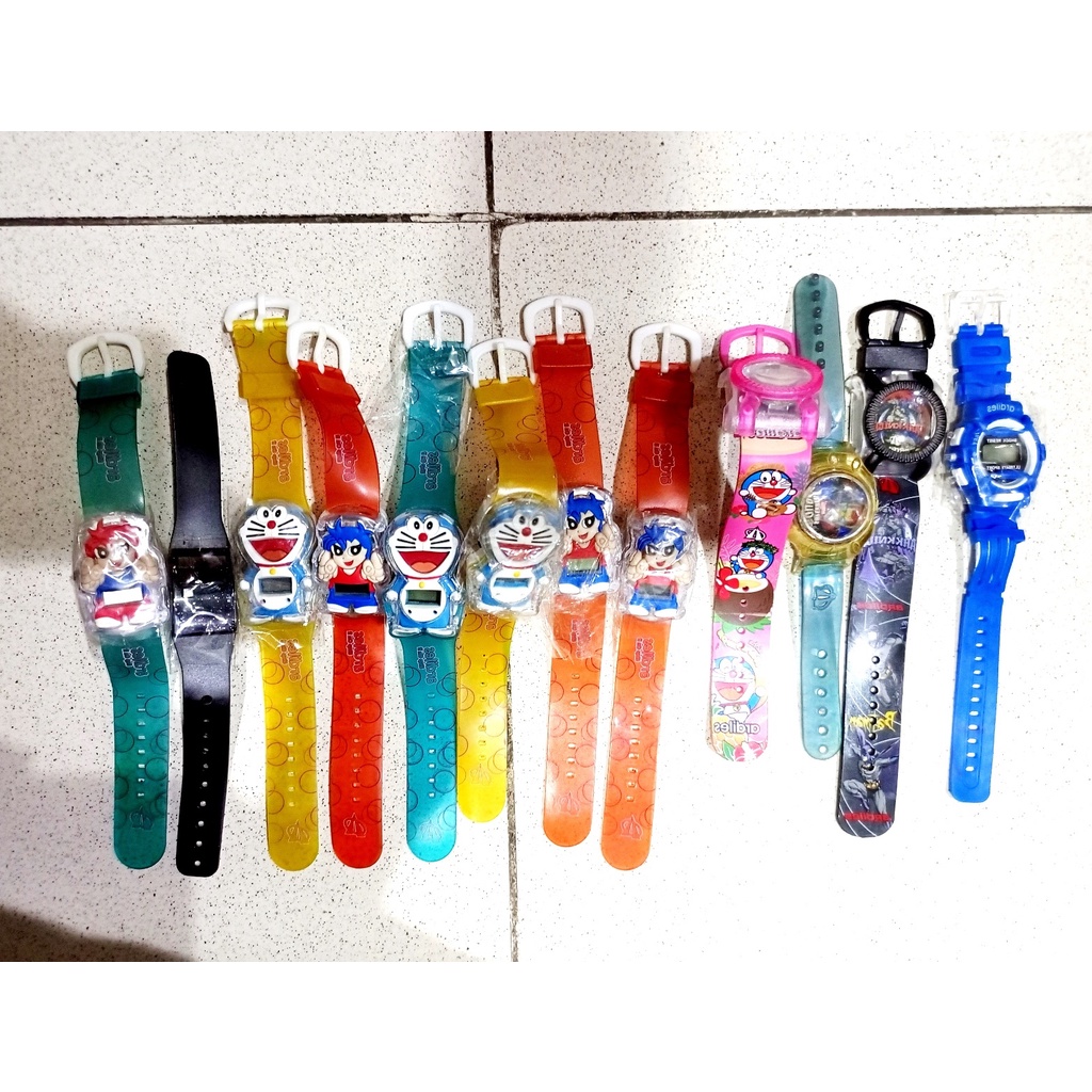 Jam tangan Anak Beli 24pcs ongkir tetap 1kg EX COPOTAN HADIAH SANDAL ARDILES kondisi mati dijual tanpa bonus baterai