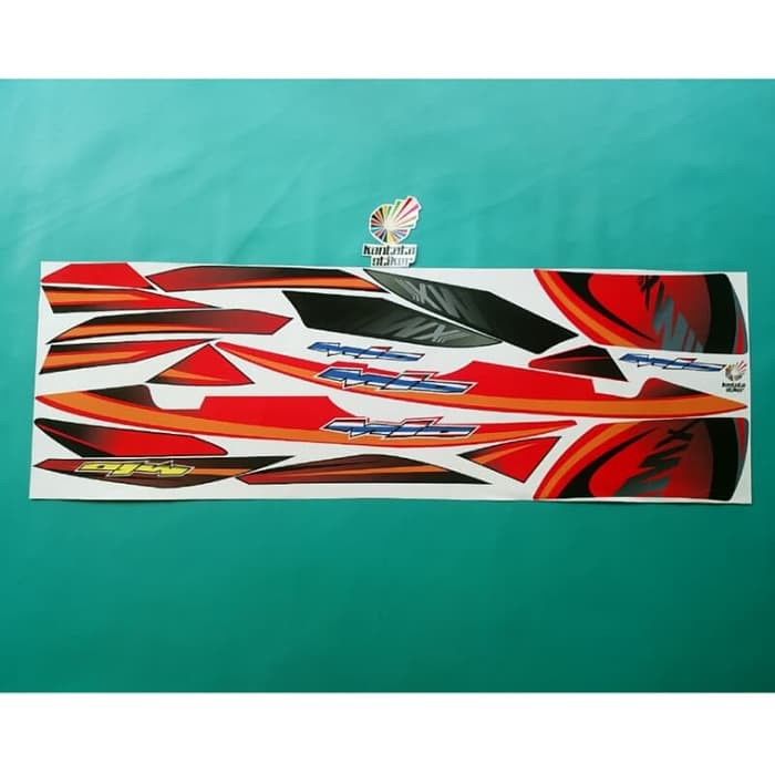 stiker striping motor Mio Soul mx thailook merah