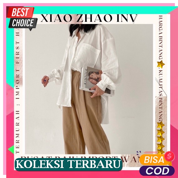 Promo Sale Murah Blouse 8851 3M Three M Vivian Adjustable Waist Shirt Blous Premium Korea Korean Fas
