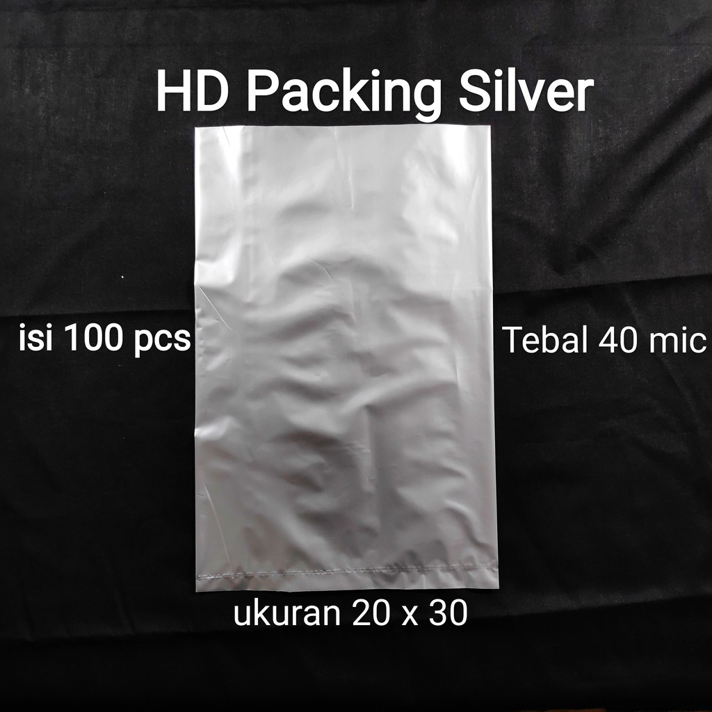 Plastik Packing Silver uk 20x30, HD Packing, Kantong bungkus Paket