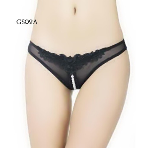 [BISA COD] CELANA DALAM WANITA UNDERWEAR G STRING OPEN CROTCH HITAM GS02A