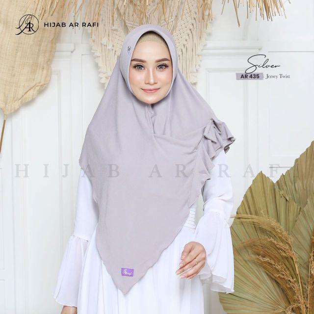 TERLARIS COD ✅ Hijab Ar Rafi AR 435 hijab instan bergo arrafi || INAYAHHIJAB-Silver