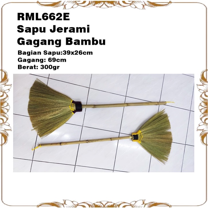 RML662E Sapu Jerami Gagang Bambu