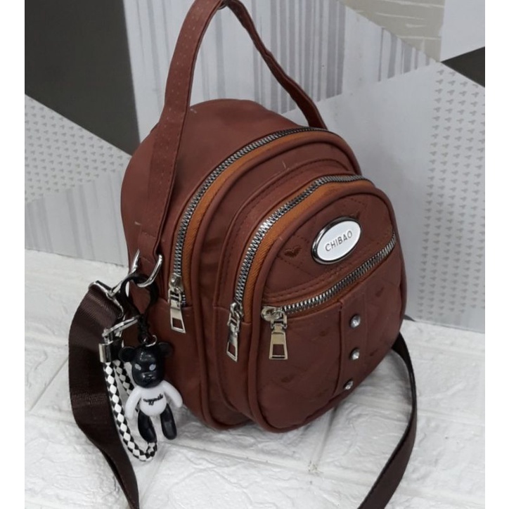 TAS RANSEL CHIBAO MULTIFUNGSI PERMATA FREE GANTUNGAN IMPORT SIZE 22X18CM