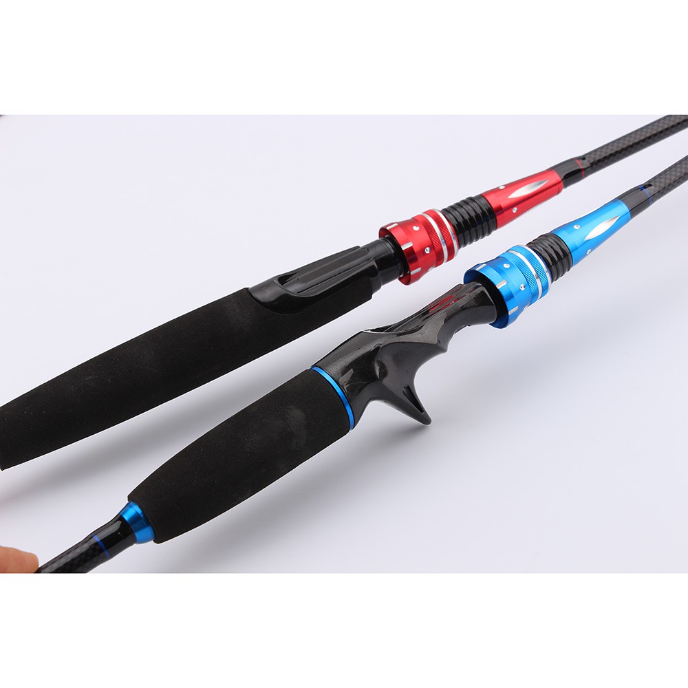 Kabinwang Joran Pancing Carbon Fiber 2 Segments 2.4M BLACK/RED