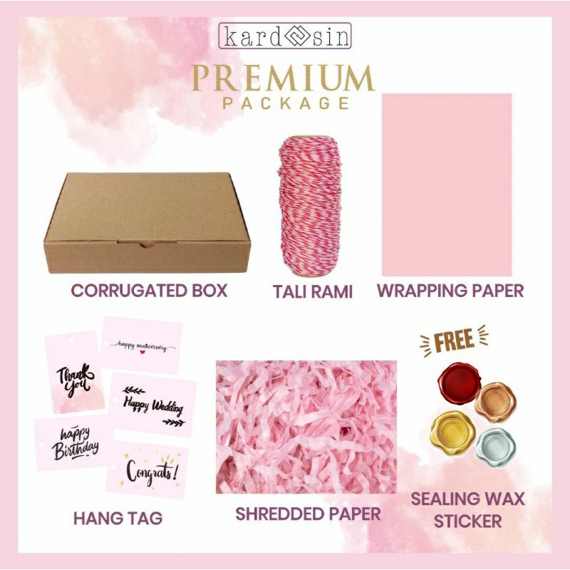 

[PINK] PREMIUM PACKAGE PAKET PACKAGING LENGKAP AESTHETIC ALL IN ONE PINTEREST IDEAS BABY GIFT BOX